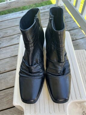 Rieker Black Leather Women's Ankle Booties